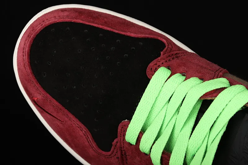 All categories Air Jordan Jordan series basketball shoes Air Jordan 1 High Z version Air Jordan 1 Switch AJ1 Joe 1 dark red zipper high-top cultural basketball shoes CW6576-600